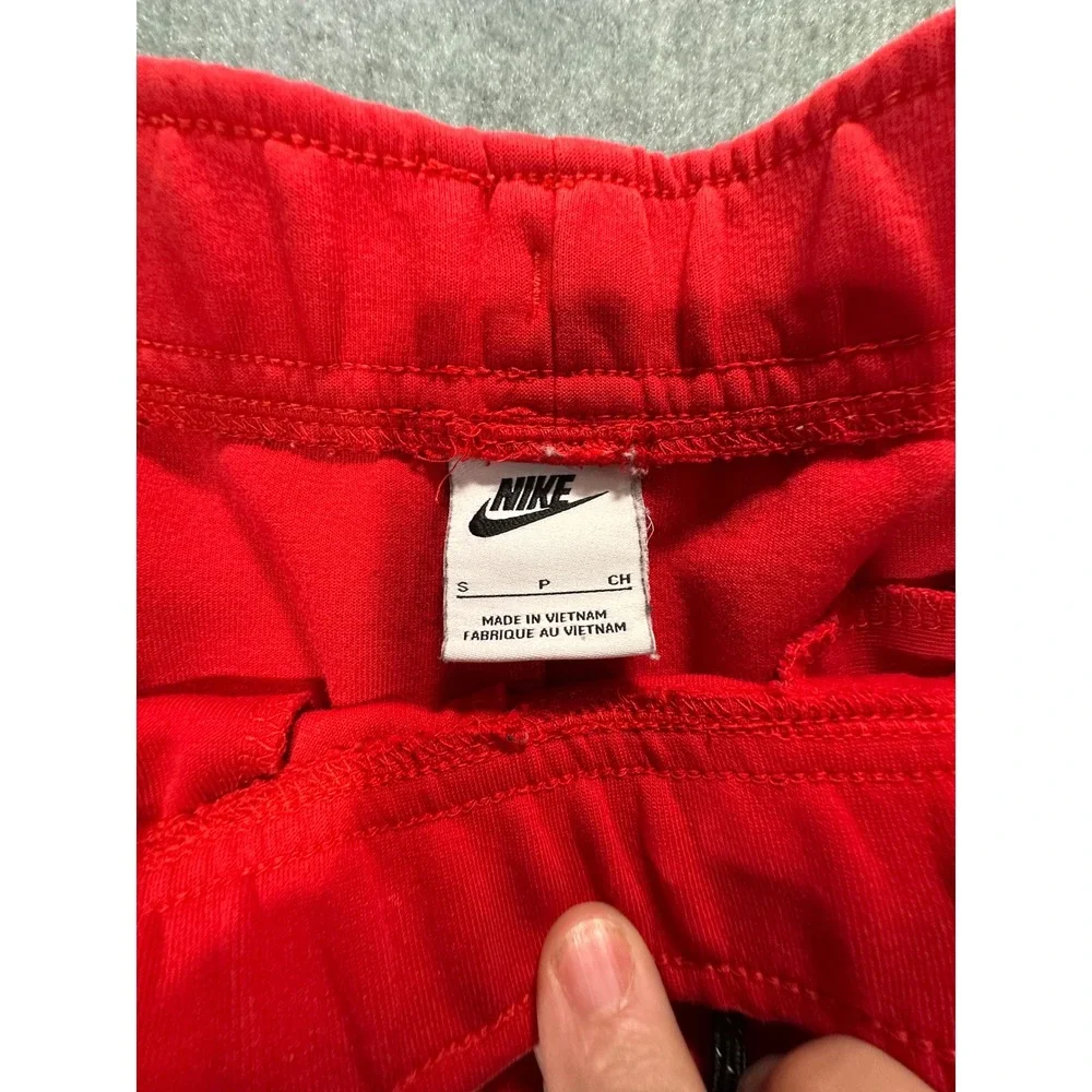 Nike Tech Fleece Joggers Red Sweatpants Mens Small CU3290-657